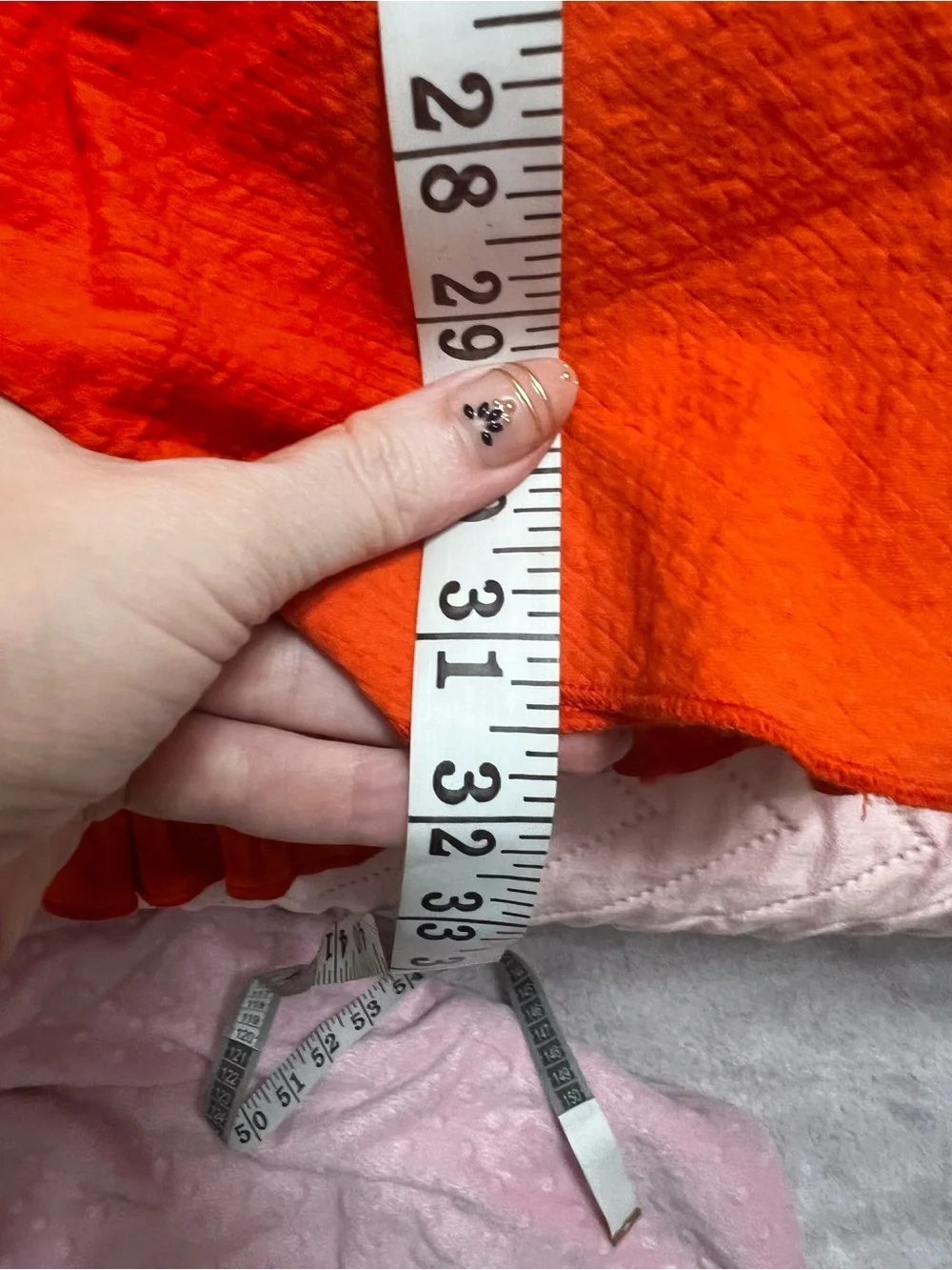 Free People NWT Braveheart Solid Set Medium Orange Pockets Elastic Buttons - Picture 9 of 12